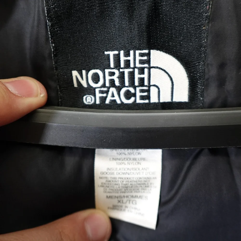 The North Face Puffer Vest Mens XL Gray Nuptse 700 Down Insulated Winter Vest